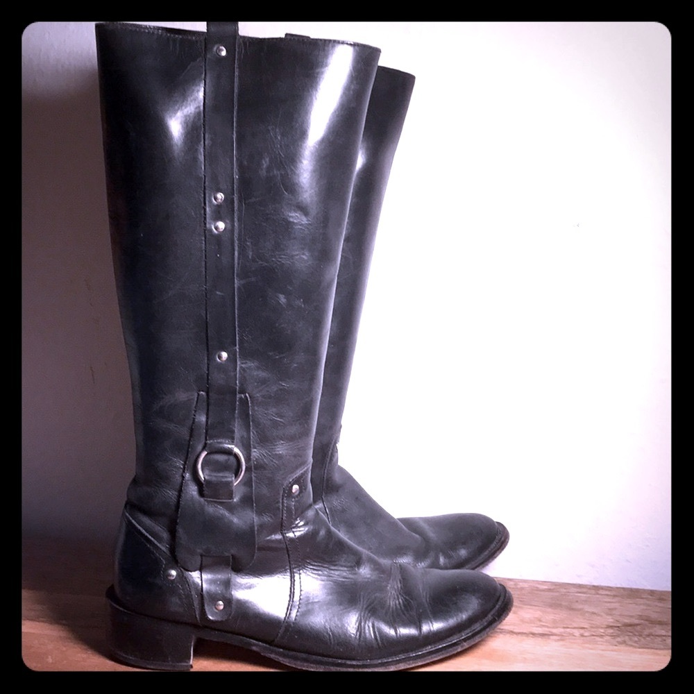 Charlie 1 Horse by Lucchese Riding Boots Black sz9(fits like a 10)